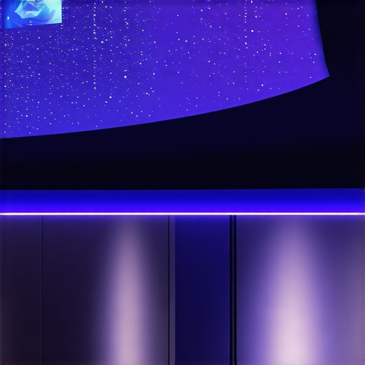 Modern home theater with ultra-short-throw laser projector and ambient lighting