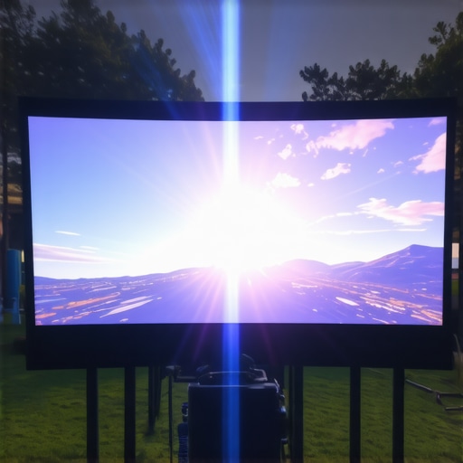 Laser projector outdoor movie night with vibrant display