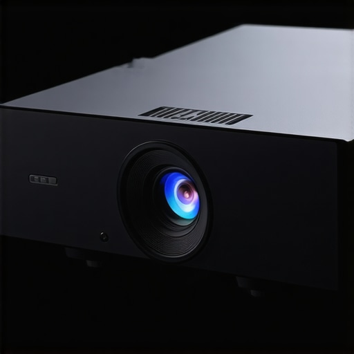 Close-up of a premium laser projector highlighting its sturdy construction and premium materials