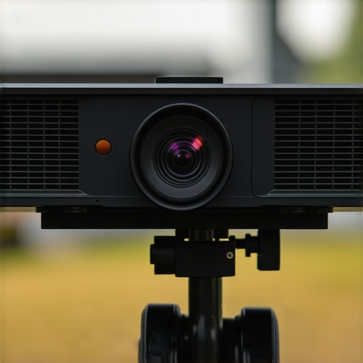 Outdoor projector with weather-resistant casing and sturdy mounting