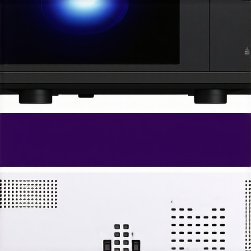 Comparison chart of laser projector, Optoma UHD52ALV, and Epson EF-12 highlighting key features.