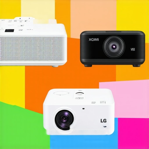 Visual comparison of three top portable and ultra-short throw projectors showing design and features