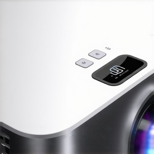 Modern Gaming Projector Design A detailed shot of a gaming projector highlighting its build and ports