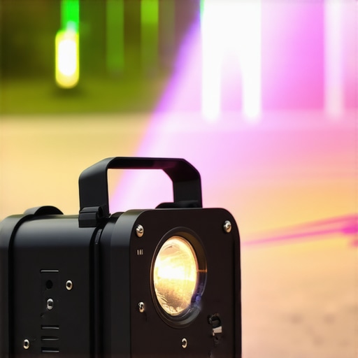 Compact portable laser projector in outdoor environment with weather-resistant features