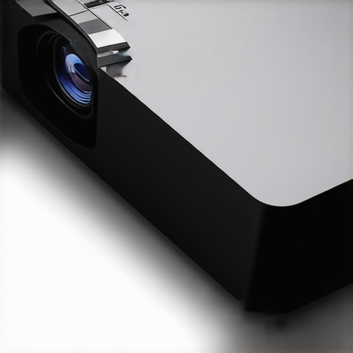 Premium 4K Projector Build Close-up of a sleek, matte-finish 4K projector highlighting craftsmanship and material quality