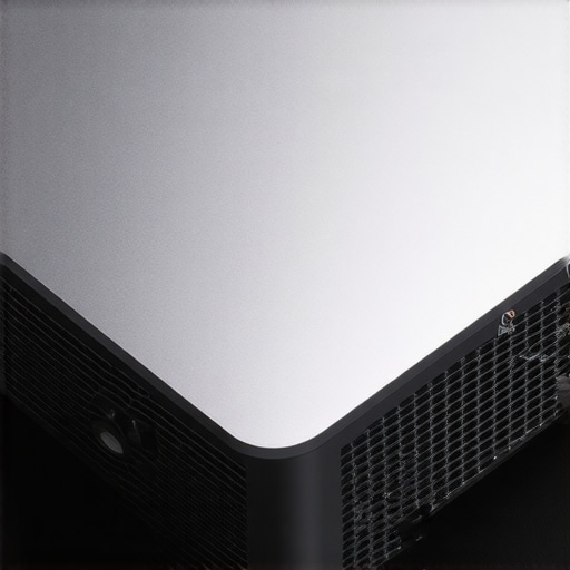 Premium Laser Projector Build Close-up of a high-end laser projector highlighting material quality and design.