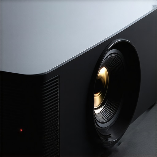 Close-up of a high-end laser projector highlighting materials and construction.