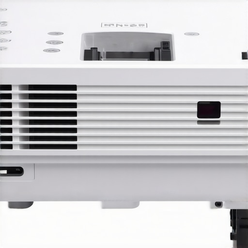 A detailed view of the projector's sleek alloy and plastic body emphasizing quality and durability.