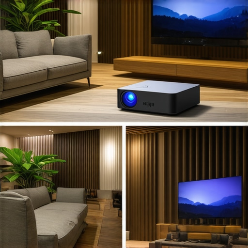 Infographic showing differences between UST, 4K, portable, and laser projectors.