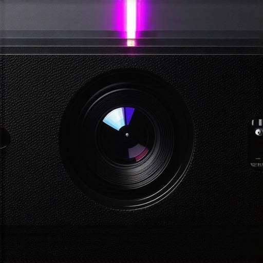 Close-up of a sleek laser projector highlighting its textured matte surface and metallic details.