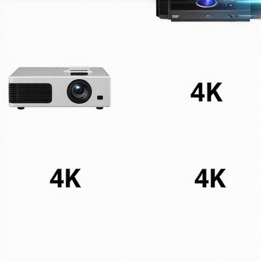 Graphic comparing features of 4K laser projectors with traditional models