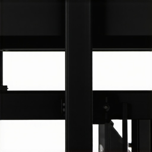 Close-up image of the sturdy metal joints and adjustment mechanisms of a heavy-duty projector mount