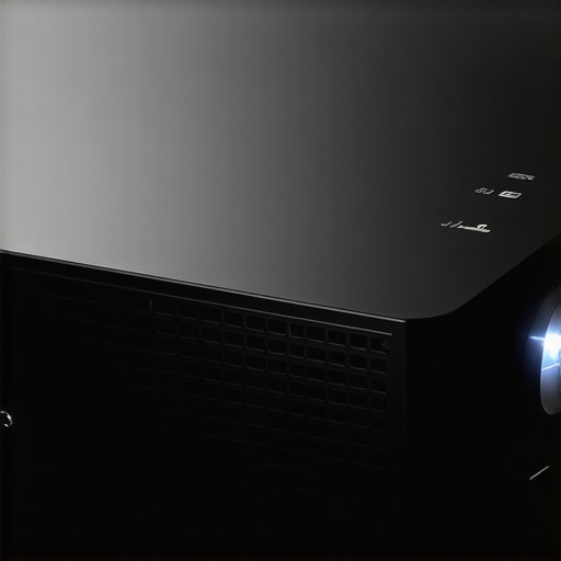 Metallic chassis of high-end gaming projector showing cooling vents