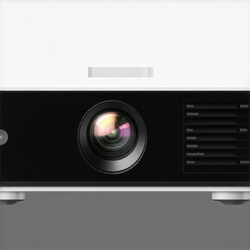 Close-up image of projector menu interface with motion interpolation sliders and settings.