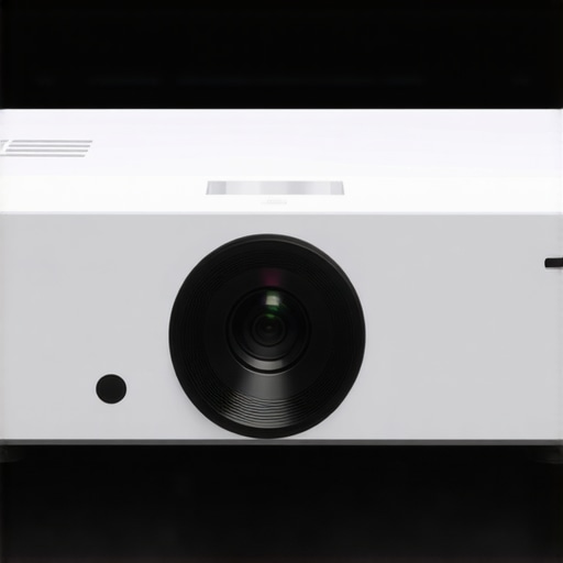 Budget UST Projector Ports and Build Front view of a budget UST projector highlighting port arrangement and material finish