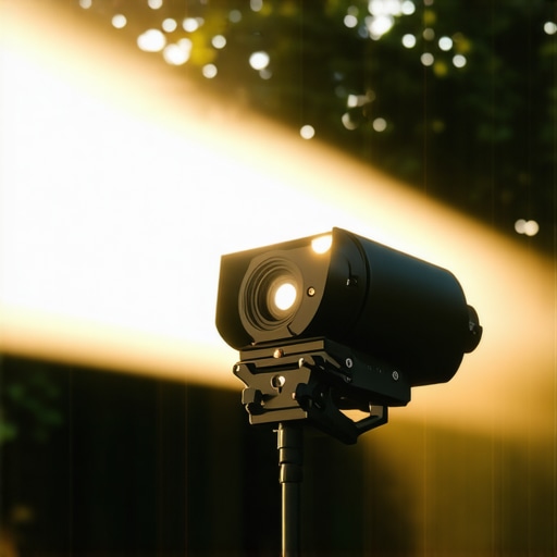 Durable Laser Projector in Outdoor Use Laser projector functioning outdoors under bright sunlight, illustrating performance in tough conditions.
