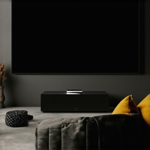 Minimalist Projector Wall Mount Ultra-short throw projector mounted flush to a wall with a sleek, low-profile mount