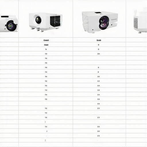 Comparison chart showing differences between laser, 4K, and UST projectors