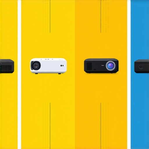 Comparison chart displaying different types of projectors and features