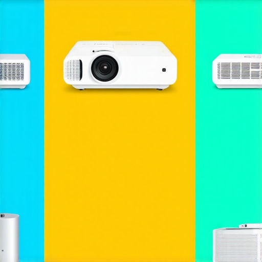 A detailed comparison chart illustrating different projector types and their key features.