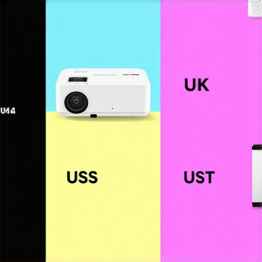 A detailed chart comparing features of 4K, laser, portable, and UST projectors for home theater and portable use.