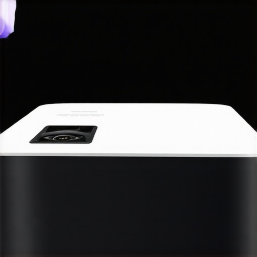 Close-up of a modern streaming projector with detailed features and interface