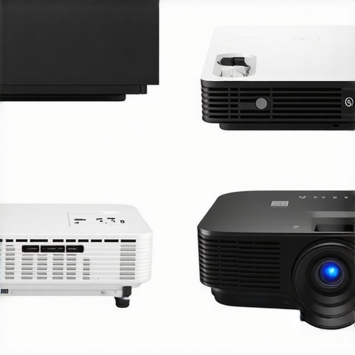 Visual comparison of 4K, UST, portable, and laser projectors suited for home theaters.