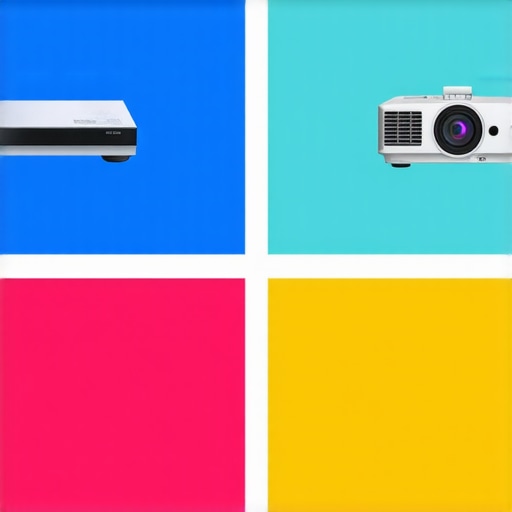 Graph showing differences between various projector types and brands