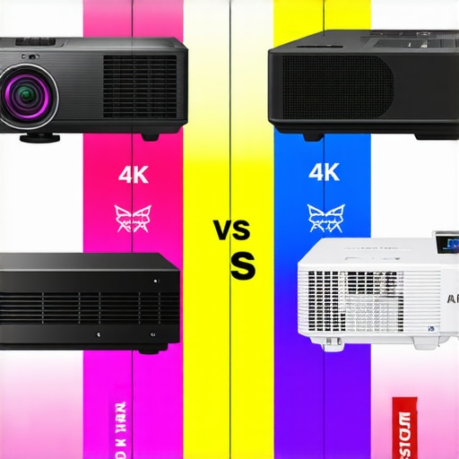 Home Theater and 4K Projectors Compared A colorful comparison chart displaying features and prices of various projectors