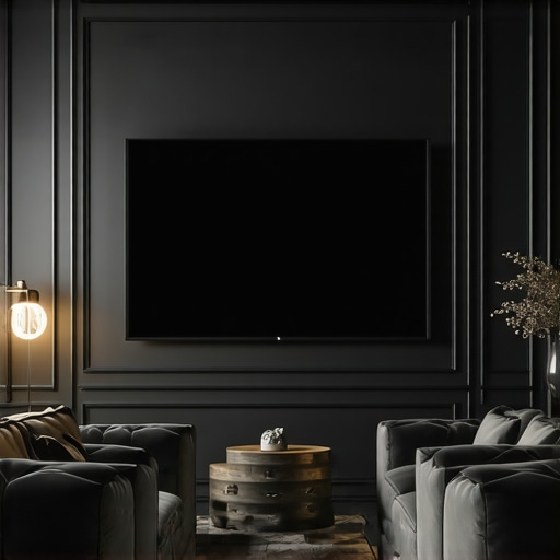 How to Hide a 120-Inch Screen in a Living Room That Hates Tech