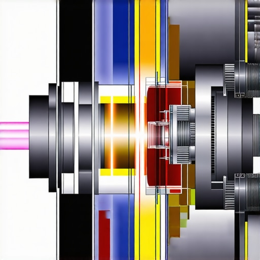 Diagram showing internal parts of a laser projector including laser source, lens assembly, and cooling system.