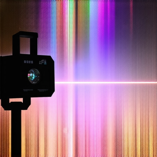 Laser projector durable enough for outdoor use in dusk lighting.