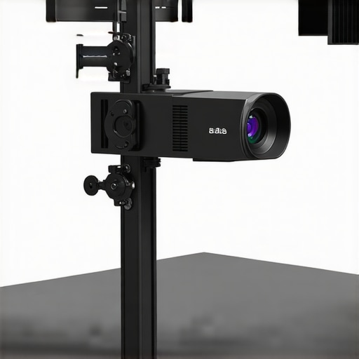 Optimal Sports Projector Setup Diagram showing professional projector setup for sports content with adjustable mount and calibration