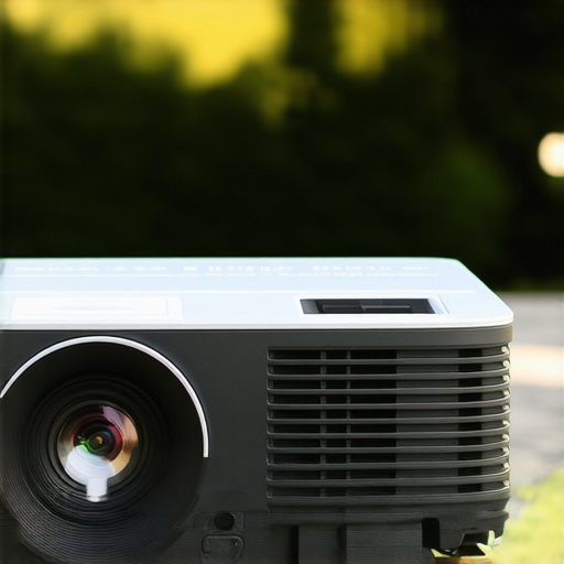 Portable projector handling outdoor conditions with bright display