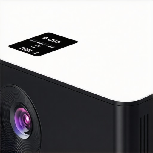 A high-end 4K laser projector showcasing its sturdy build and advanced lens system