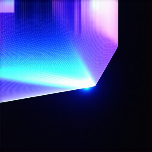 Premium Laser Projection in Action High-quality laser projector emitting colorful images in a room