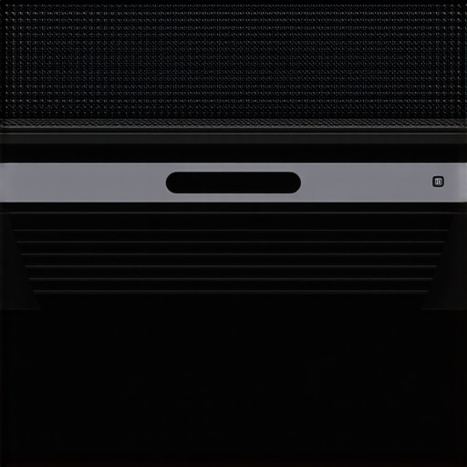 Premium Laser Projector Build Close-up of a modern laser projector highlighting its durable construction and cooling vents.