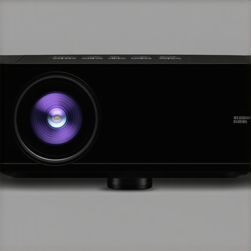 Premium home theater projector Modern projector with LED indicators and adjustable lens