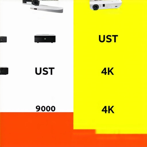 Chart comparing features and prices of different types of projectors.