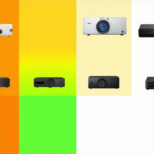 Diagram comparing features of different projector types.