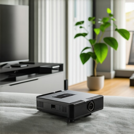 A visual chart showing different types of projectors in a home theater setup.