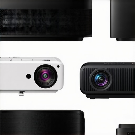 Visual comparison of various projector types in a home theater