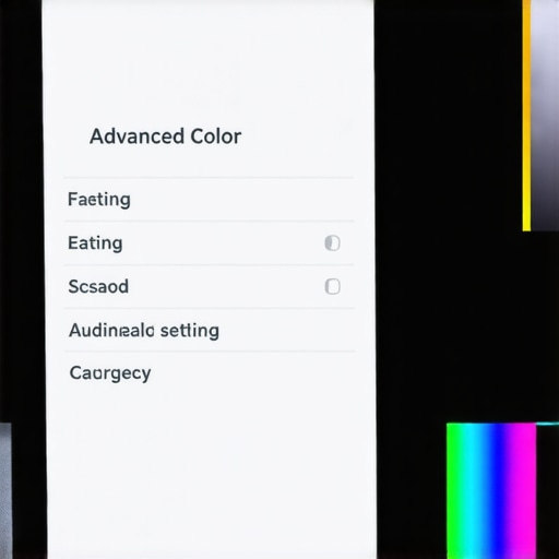 Projector Hidden Menu for Color Settings Screenshot of projector's hidden menu with color enhancement options