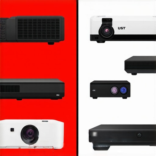 Projector Options Comparison Various types of projectors displayed side by side comparing features.