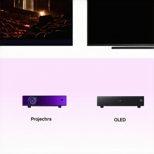 Projector and TV Comparison Chart Comparison of different home theater display options including projectors and large TVs.