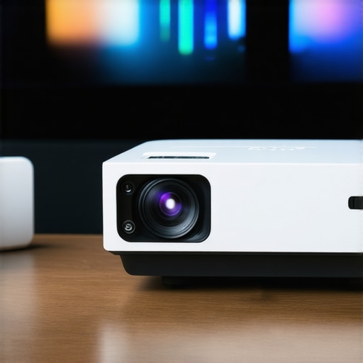 Voice Assistant Setup in Living Room Person setting up voice commands on smart home devices near projector