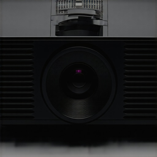 A detailed view of the sturdy aluminum casing and lens of a modern 4K projector.