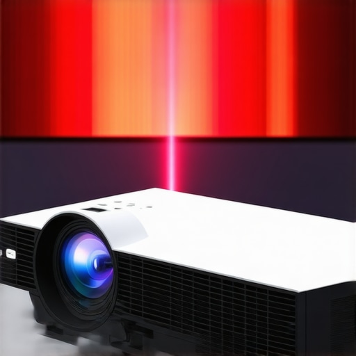 A modern 4K projector displaying various connectivity options and sleek design