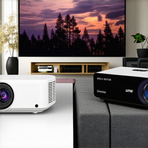 Comparison of Different Projector Types Chart comparing UST, portable, laser, and home theater projectors.