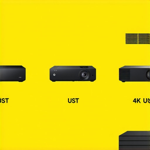 Comparison of Projector Types in Home Cinema A visual comparison chart showing different types of projectors suitable for home theater use.